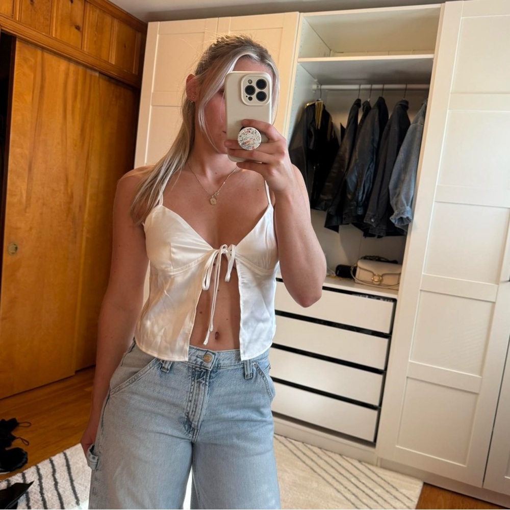 Princess Polly White Satin Camisole